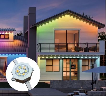 RGBIC CCT Smart Eave Wall Mounted Exterior Light PC ABS วัสดุเรือนด้วย 5054 2835 แหล่งแสง