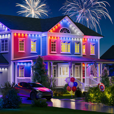 ติดผนัง ภายนอก smart Eave Lights RGBIC CCT Lighting ด้วย CRI และ PC ABS Housing