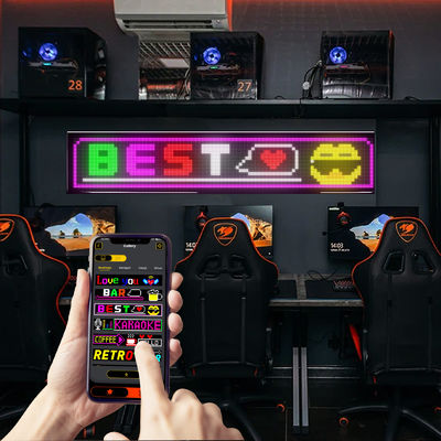 หน้าจอ LED ยืดหยุ่น ความสว่าง 3500 Nits พร้อมแผงเมทริกซ์ขนาดพิกเซล 16*144 ควบคุมผ่านแอป / รีโมท / บลูทูธ