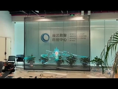 จอแสดงผล LED ฟิล์มโปร่งใสแบบยืดหยุ่น P15 สำหรับการแสดงผลอาคารขนาดใหญ่